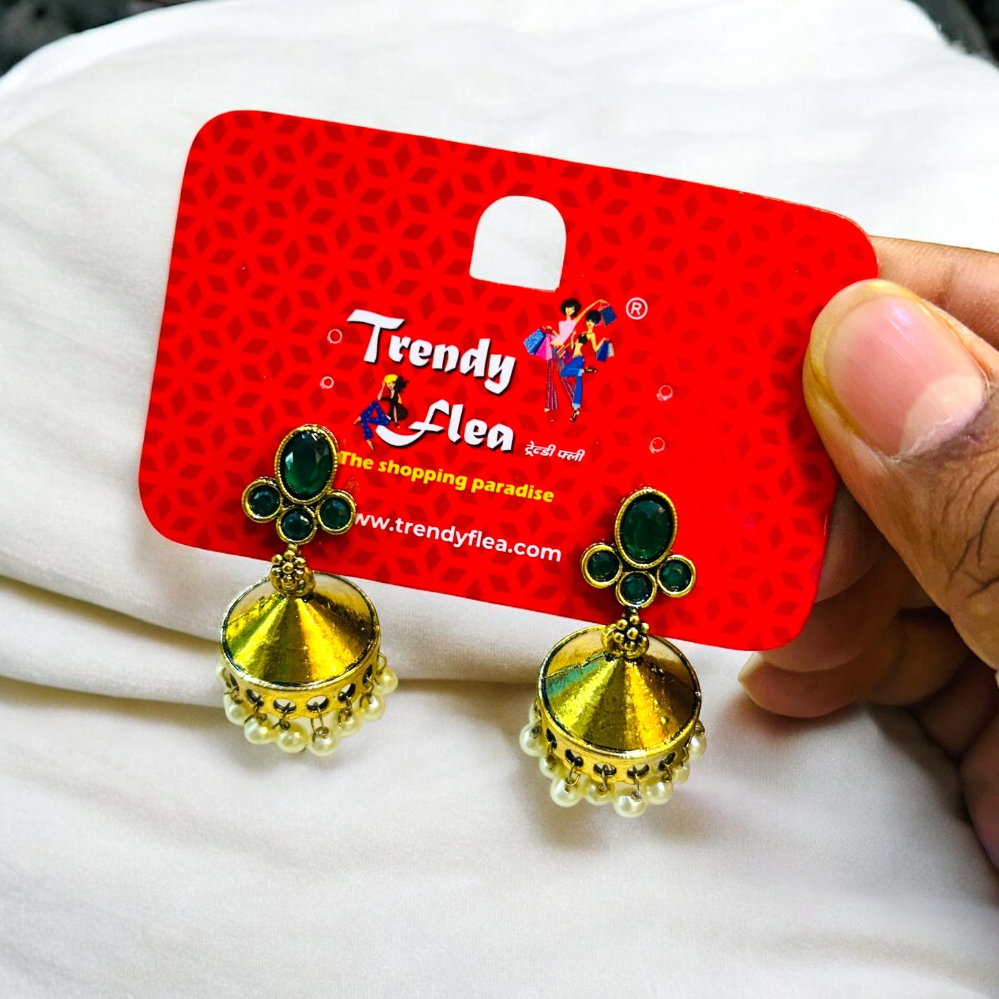 Oxidised Golden Jhumka