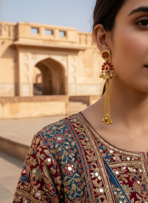 Kashmiri Pattern Earrings