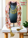 Scarf Styled with Pendant Necklace